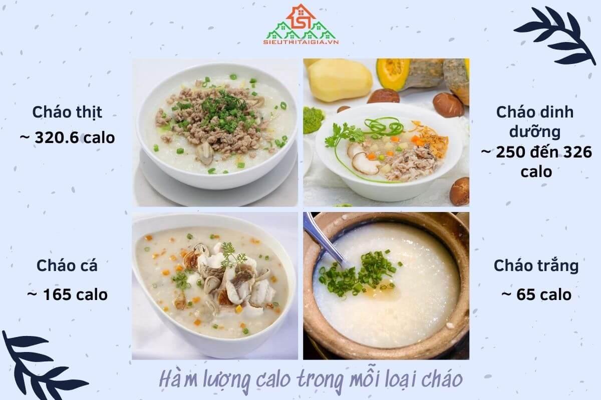 1 bát cháo bao nhiêu calo