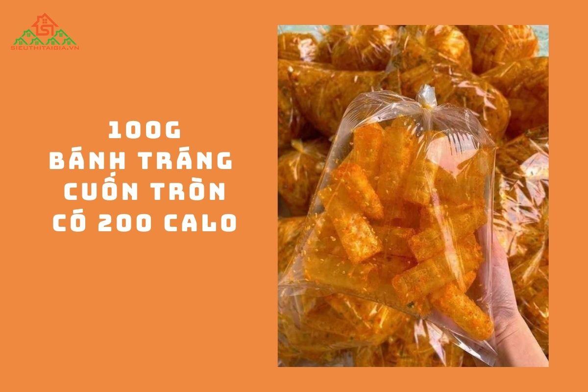 Bánh tráng cuốn bao nhiêu calo