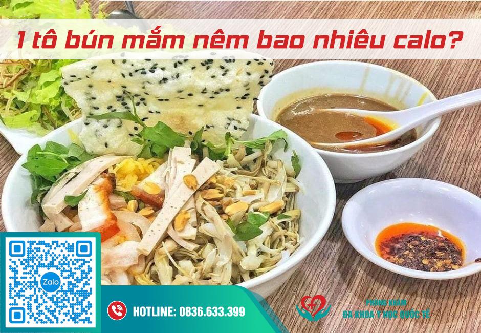 1 tô bún mắm nêm bao nhiêu calo?